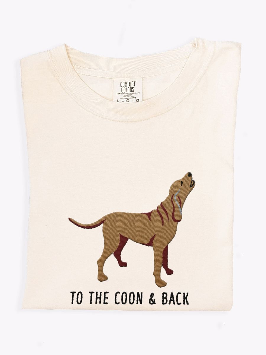 To the Coon and Back T-Shirt(Embroidered) of a Redbone Coonhound product image (1)