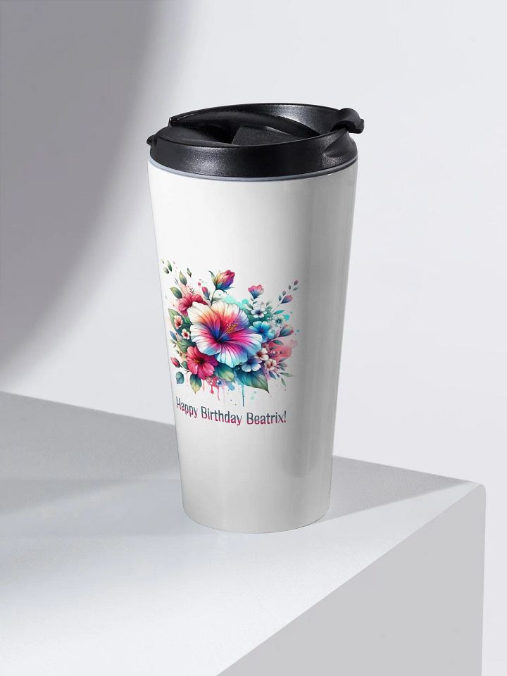 Happy Birthday Beatrix Travel Mug product image (2)
