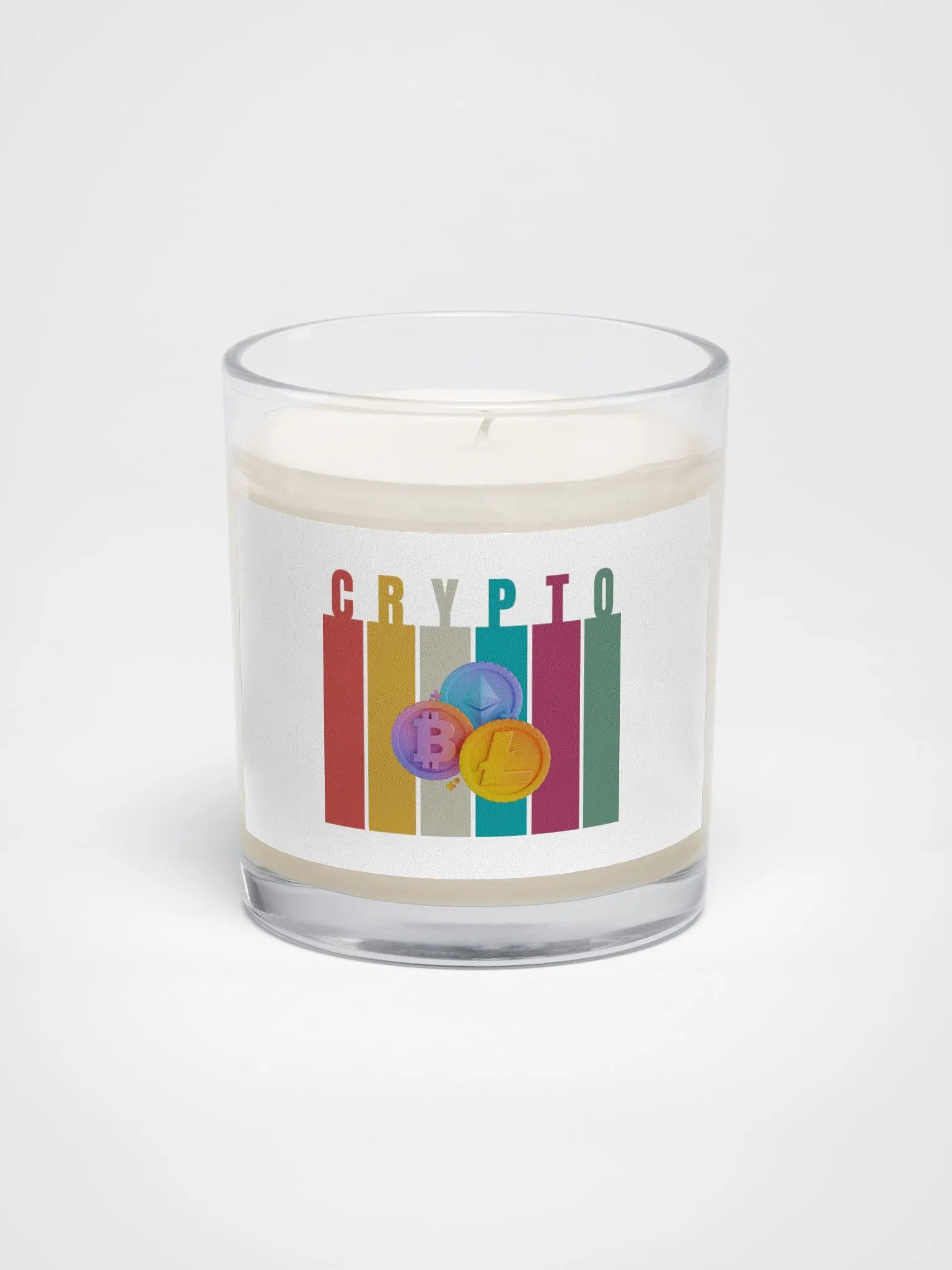 Crypto Soy Wax Candle - Clear Glass Jar (Lower Price) product image (1)