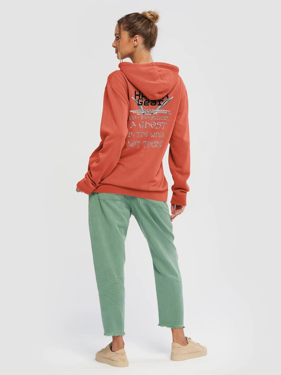 Pigment Dyed Hoodie - Co Founder A Ghost - Black HApex Gear Black Logo product image (4)