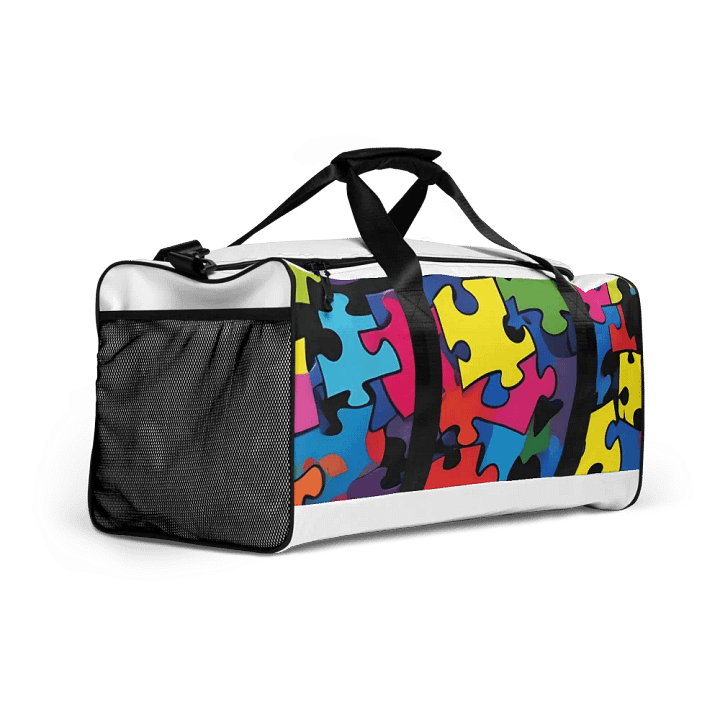 Vibrant Puzzle Pieces Duffle Bag product image (2)