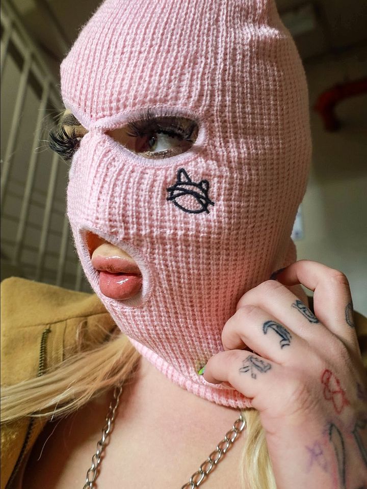 PINK LIL KITTEN SKI MASK product image (1)