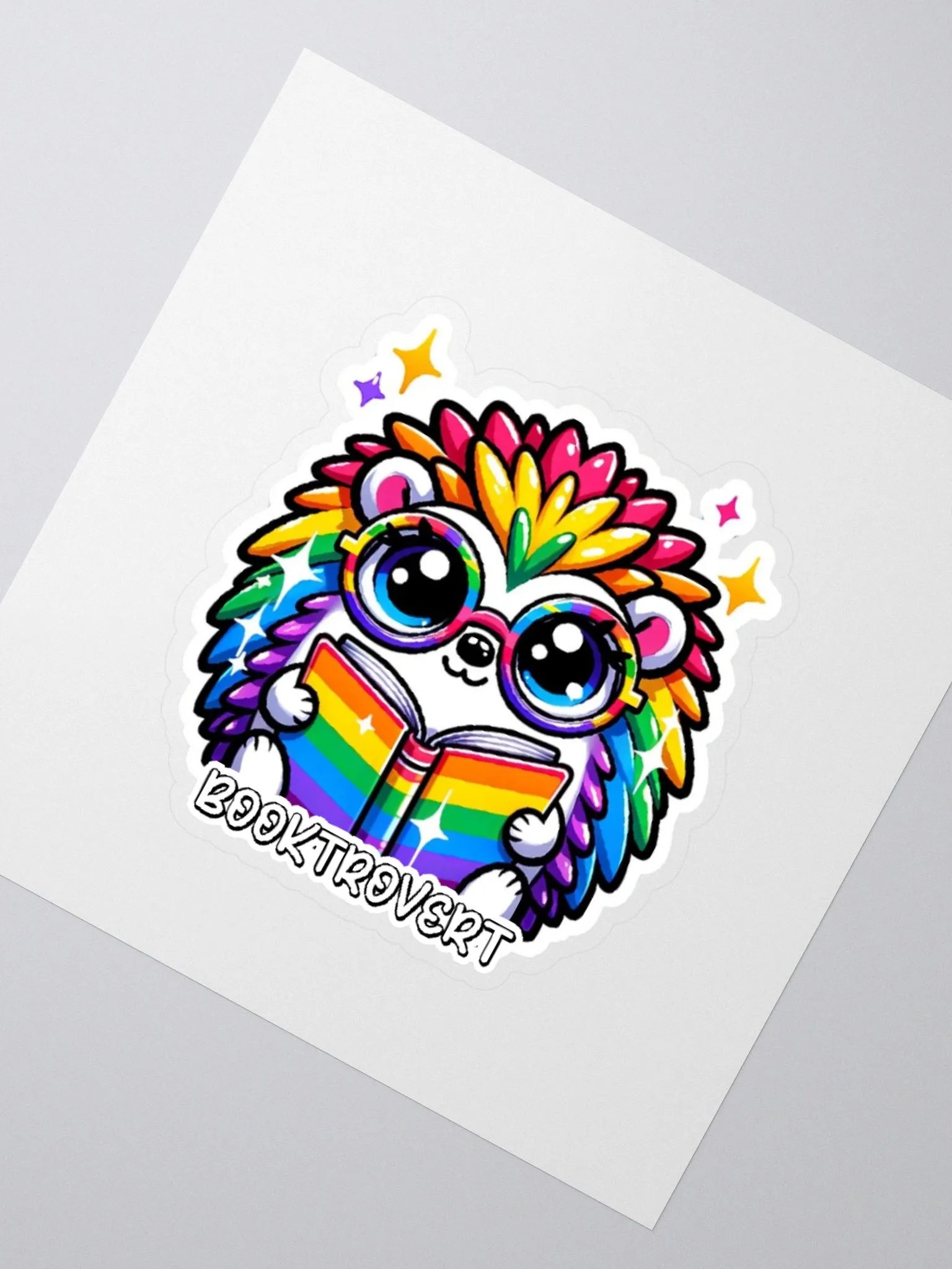 Booktrovert Sticker-Rainbow Vibe Sticker-LGBTQIA+ Sticker product image (4)
