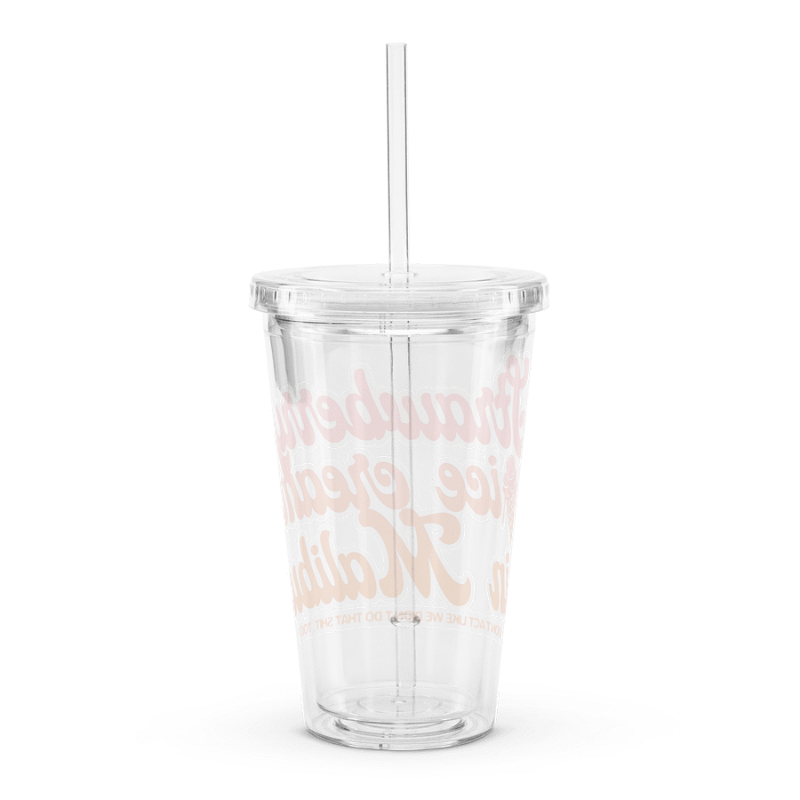 Strawberry Ice Cream - Clear Plastic Tumbler product image (2)