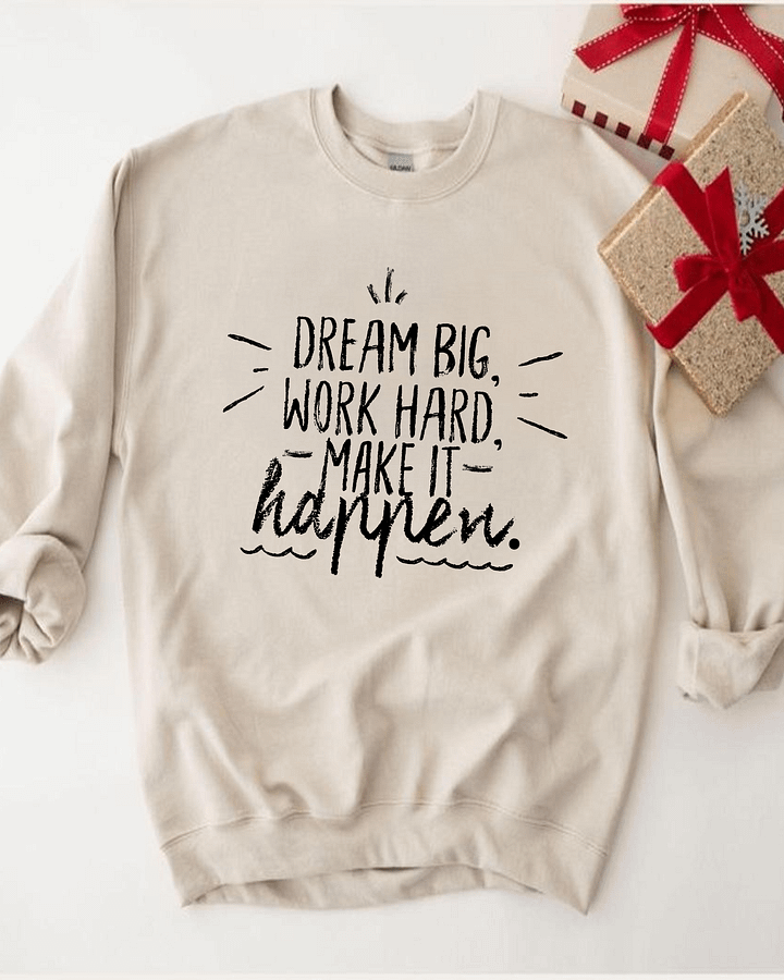 Plus Size Dream Big Work Hard Unisex Comfort Premium Sweatshirt product image (1)