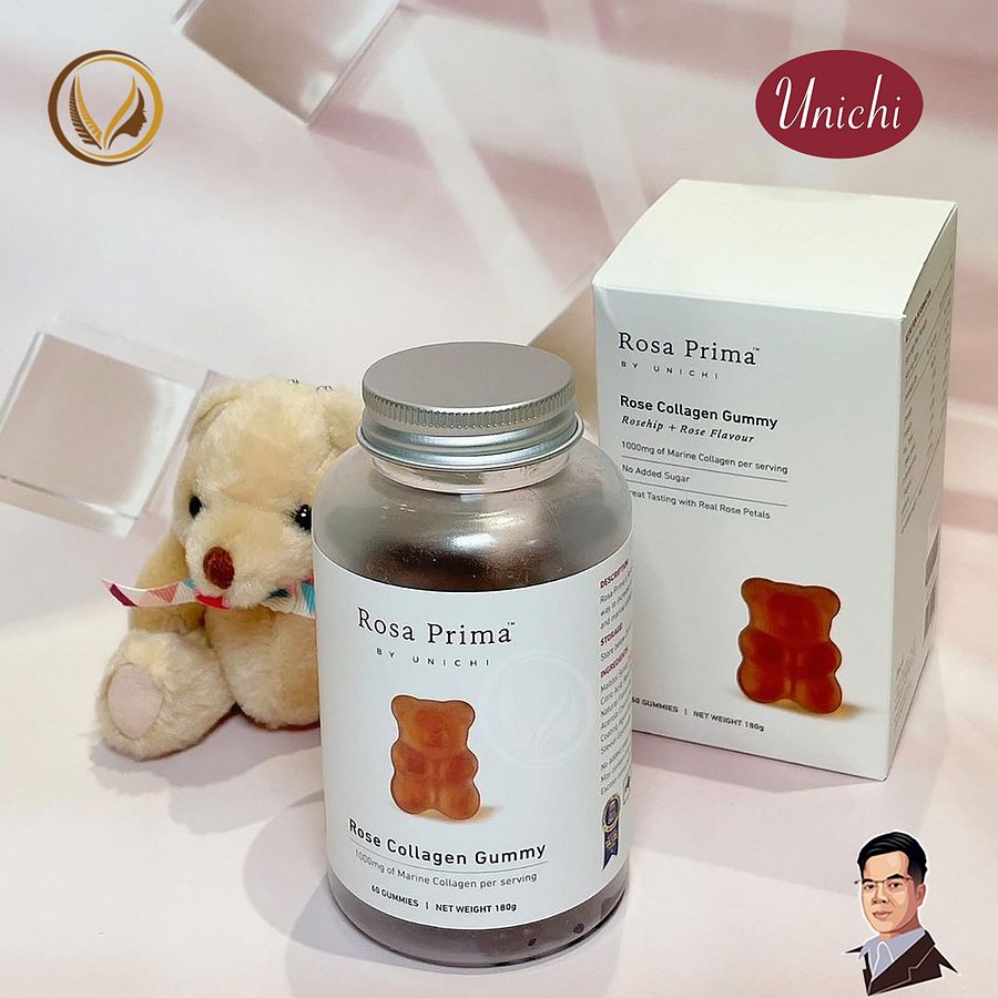 Kẹo dẻo collagen hoa hồng Unichi Rose Collagen Gummy 60 viên product image (5)