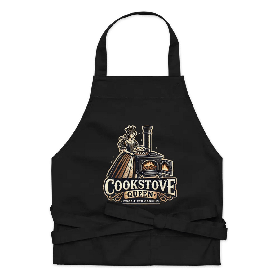 Organic Cotton Black Apron Cookstove Queen product image (6)