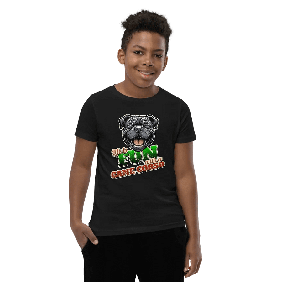 Joyful Cane Corso Youth T-Shirt product image (7)