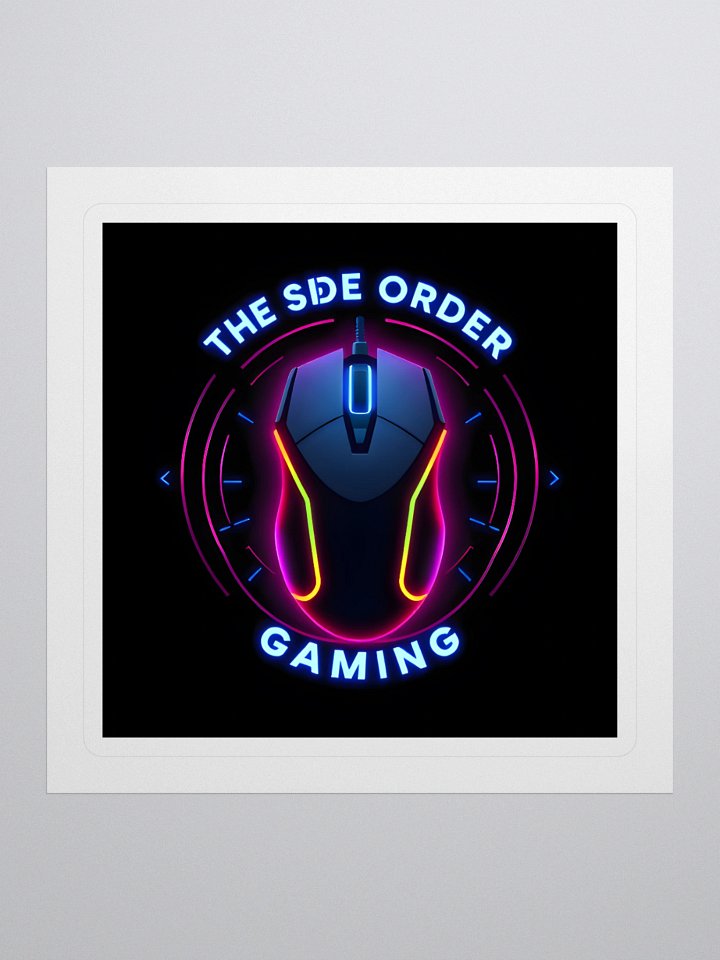 Neon Gaming Mouse Kiss Cut Stickers product image (1)