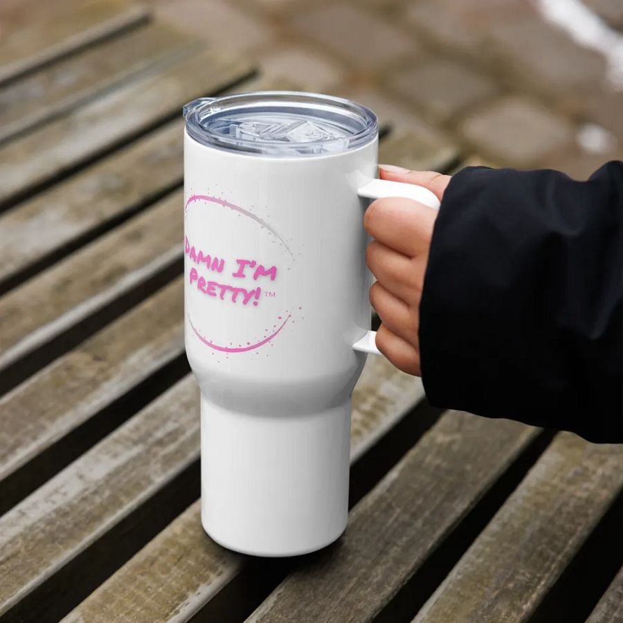 Damn I'm Pretty Travel Mug - Pink product image (5)