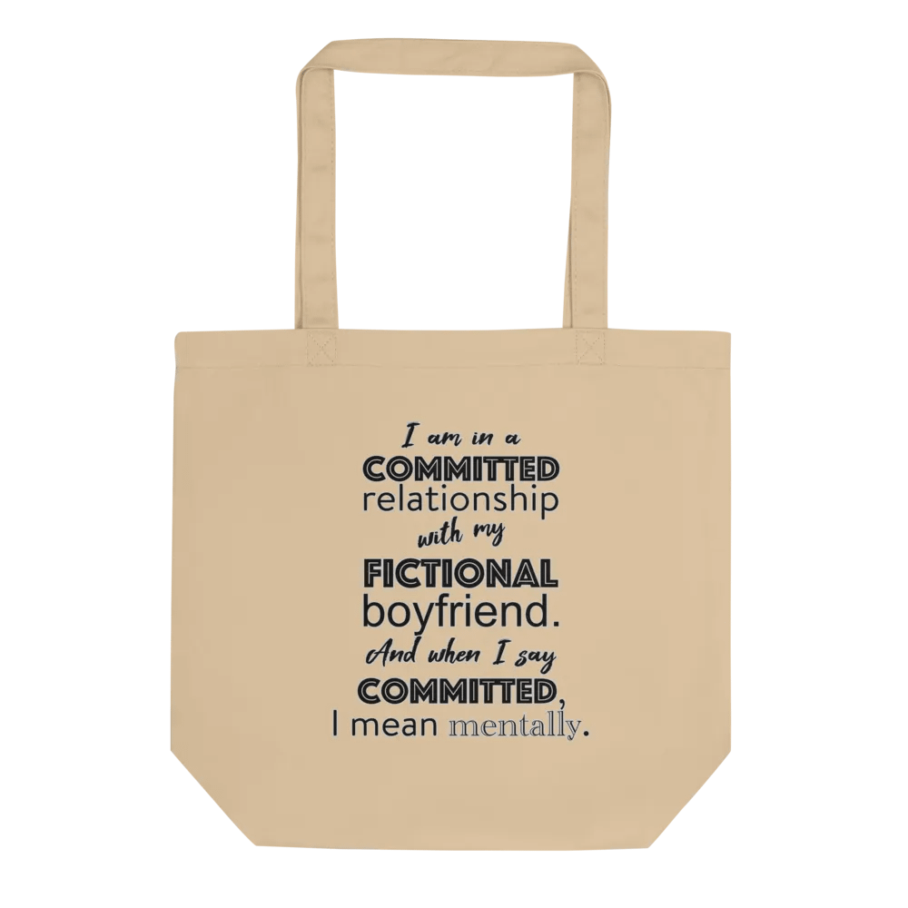 Book Lover Bookish Tote Bag, Fictional Boyfriend Bookworm Gift product image (3)