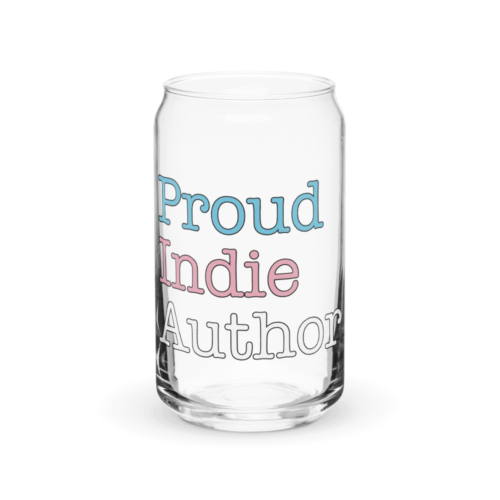 Trans "Proud Indie Author” Can-Shaped Glass product image (1)