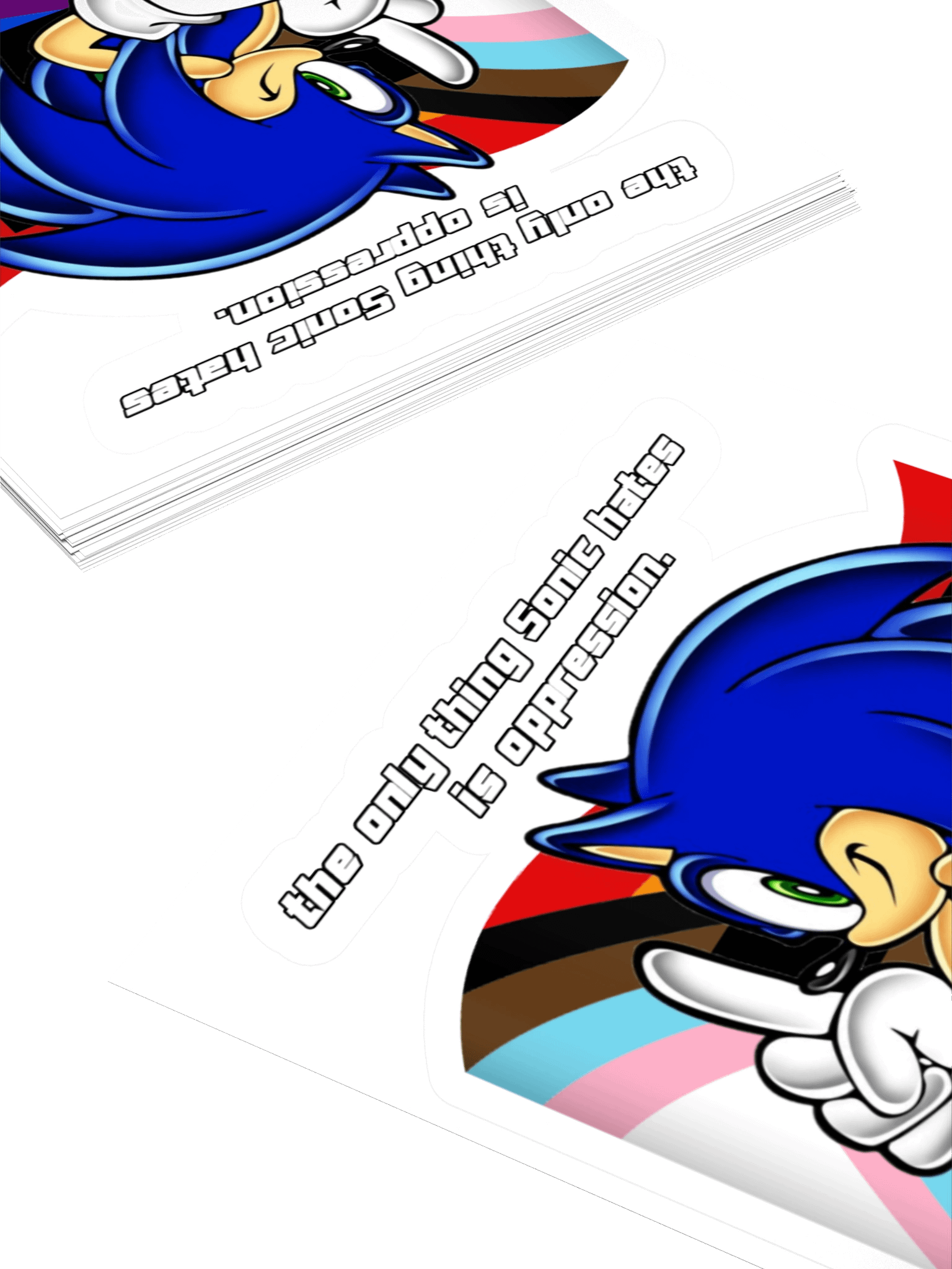 sonic hates oppression | sticker product image (7)