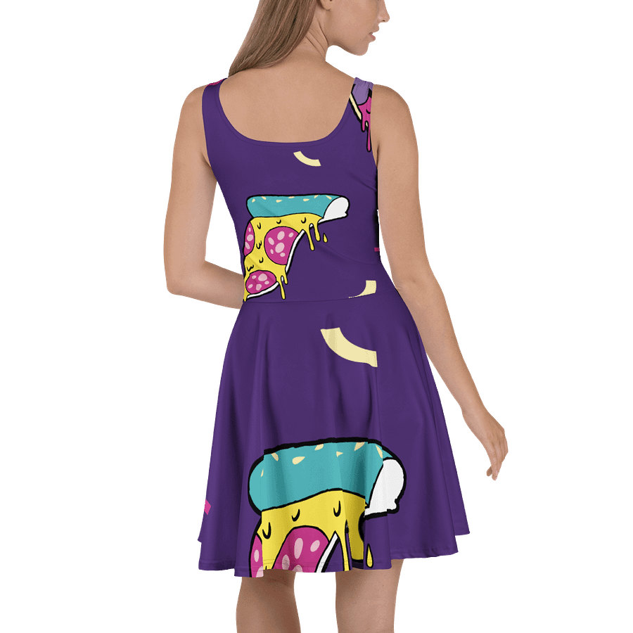 Cheesy Pizza Party Skater Dress product image (4)