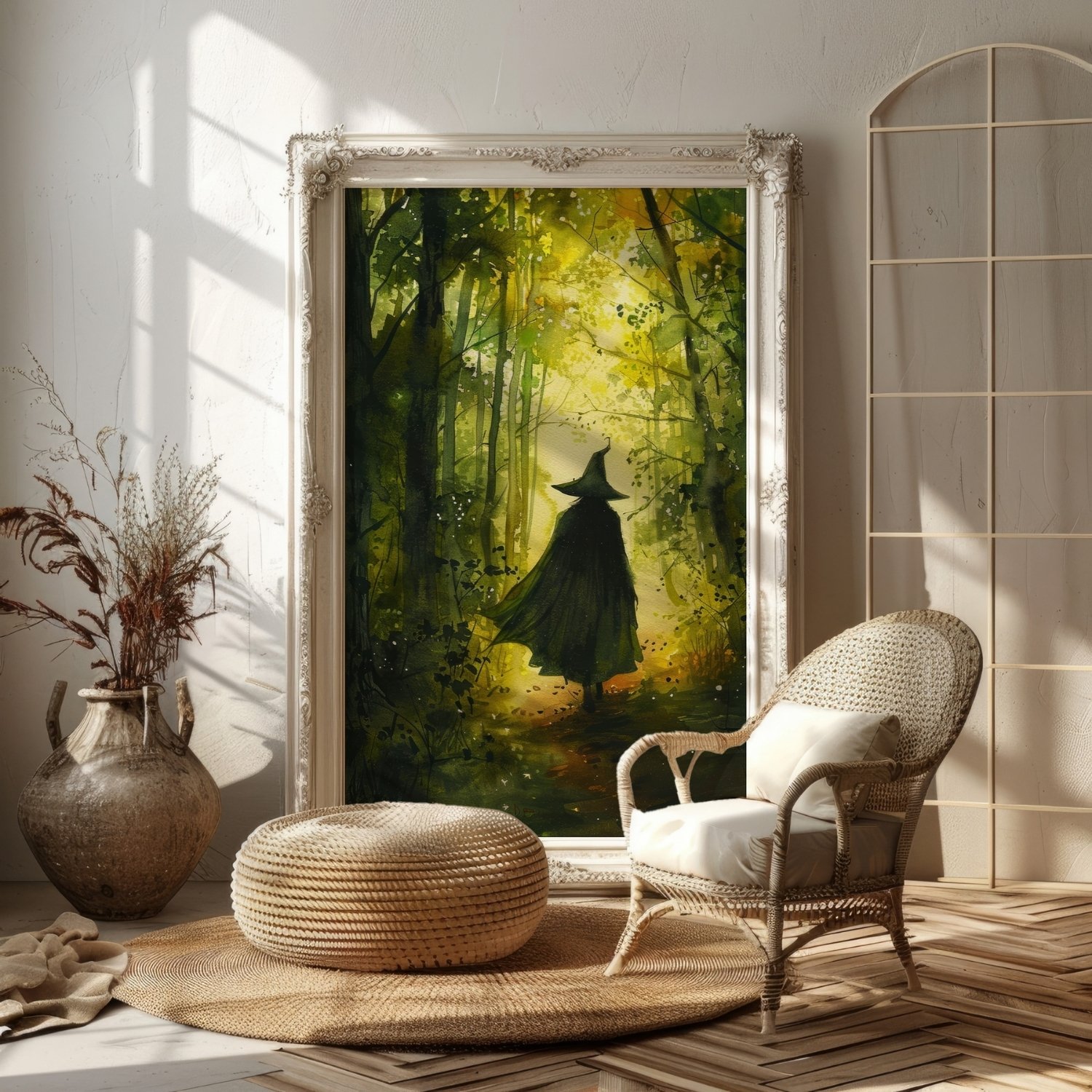 Watercolor Forest Witch Ethereal Art Print product image (20)