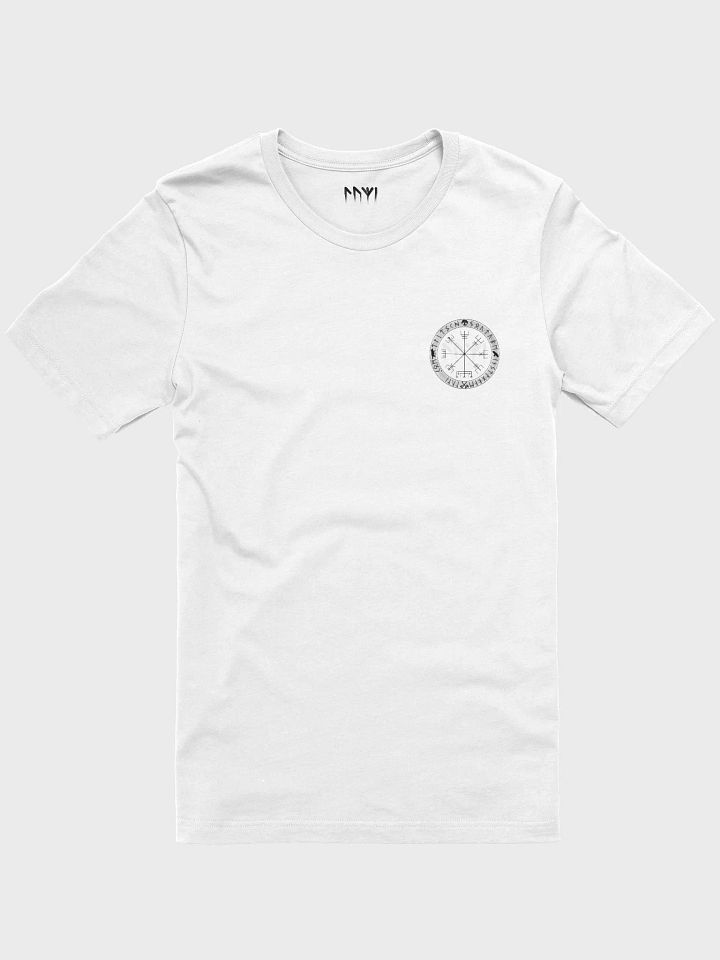 Nordische Runen | Schwarzer Vegvísir | Supersoft T-Shirt product image (1)