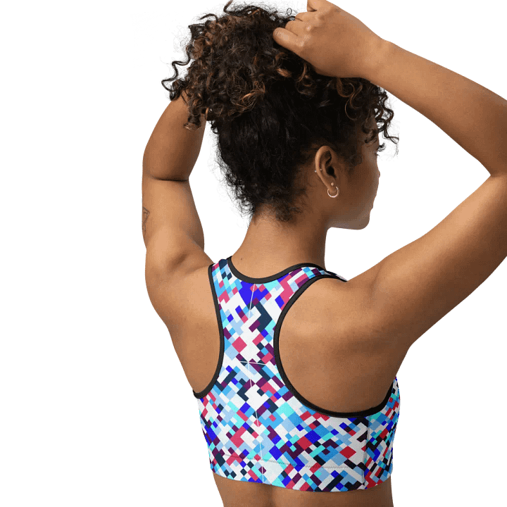 Colorful Mosaic Pattern Sports Bra product image (1)