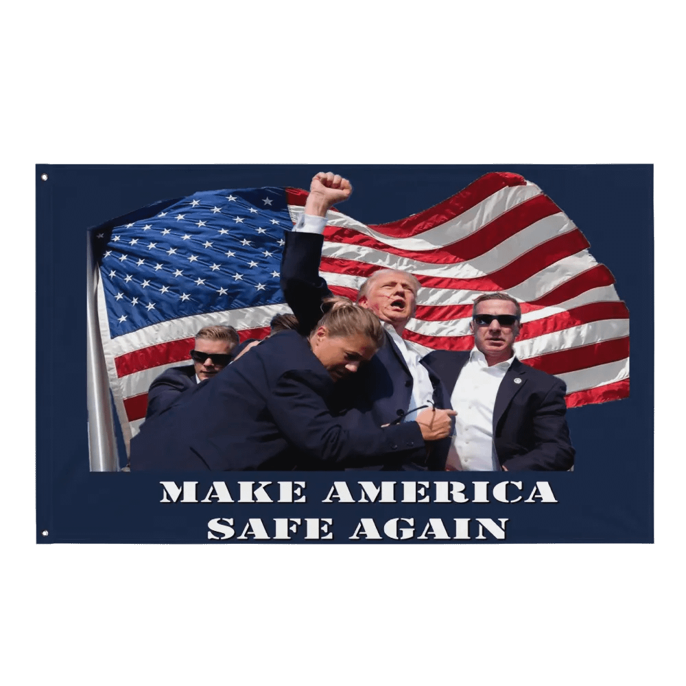 Trump 2024 Make America Safe Again Flag product image (1)