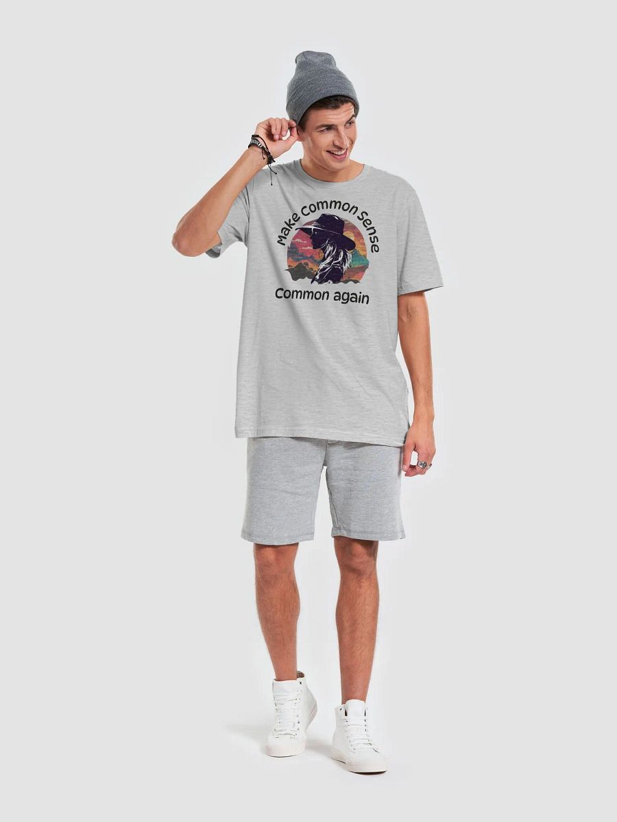 conservative tee with graphic cowgirl common sense message product image (23)