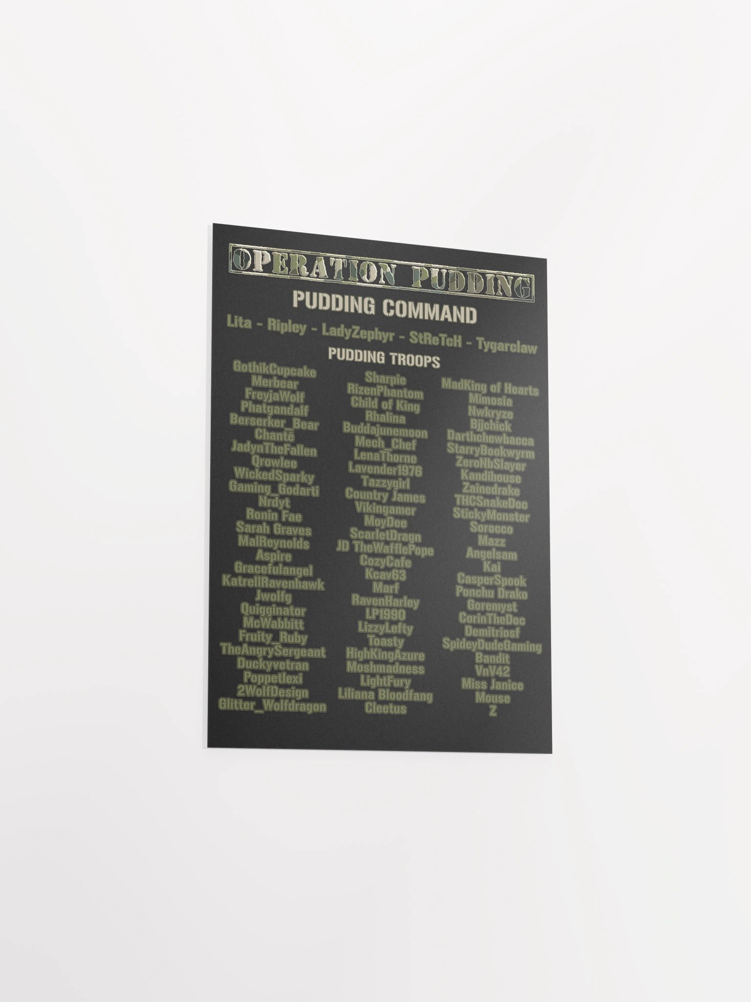 Operation Pudding Roster - Poster product image (21)