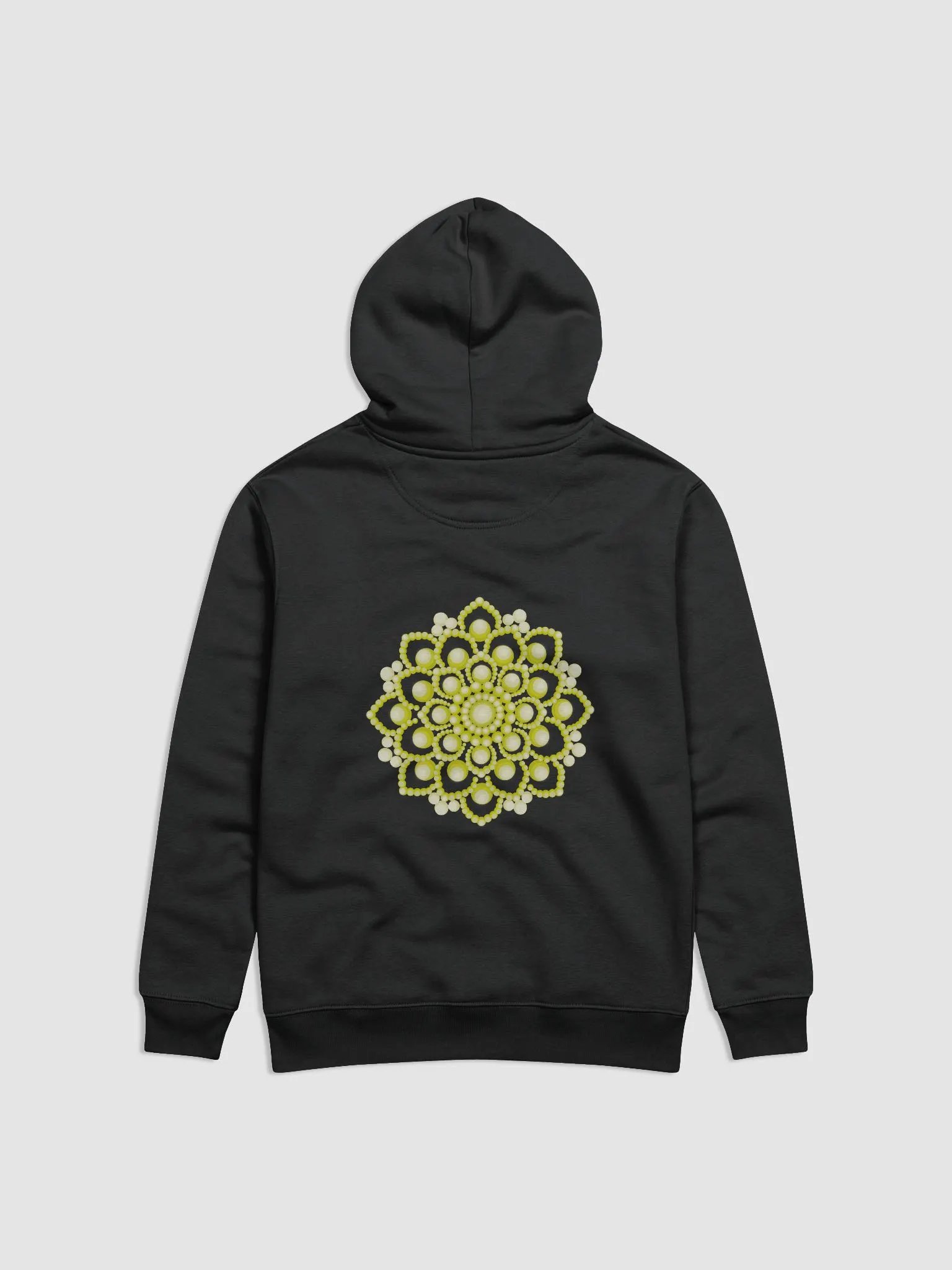 Yellow Flower Mandala Unisex Eco Hoodie product image (2)