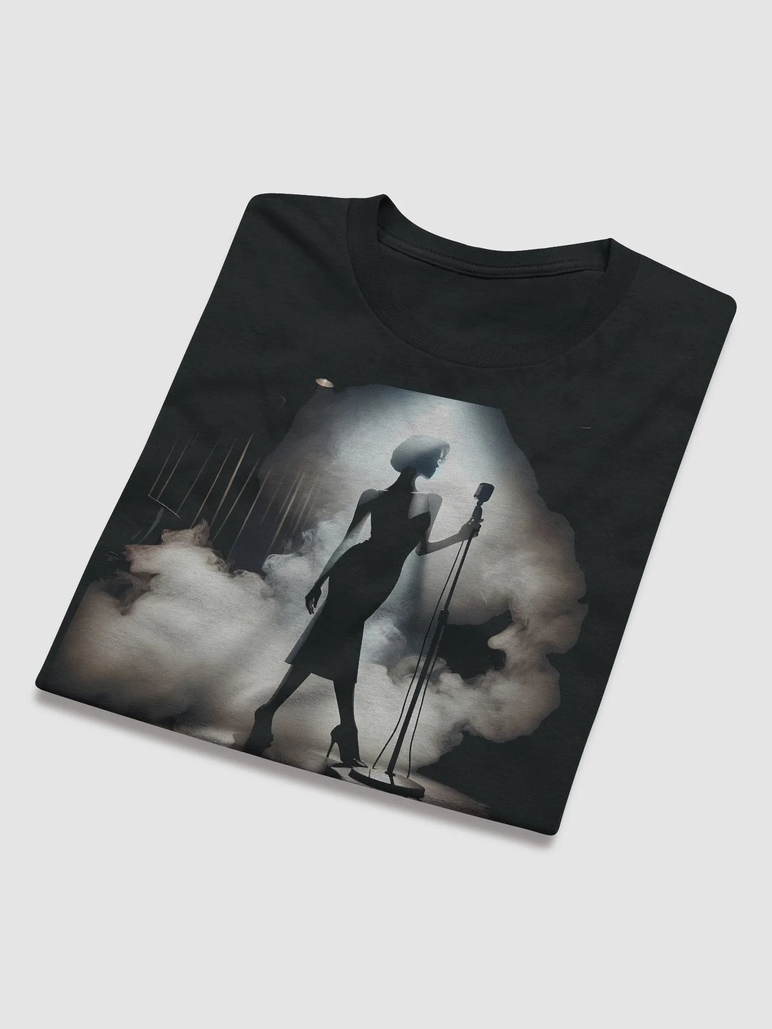 Sultry Jazz Singer Spotlight (Front Print Womens Tee) product image (5)