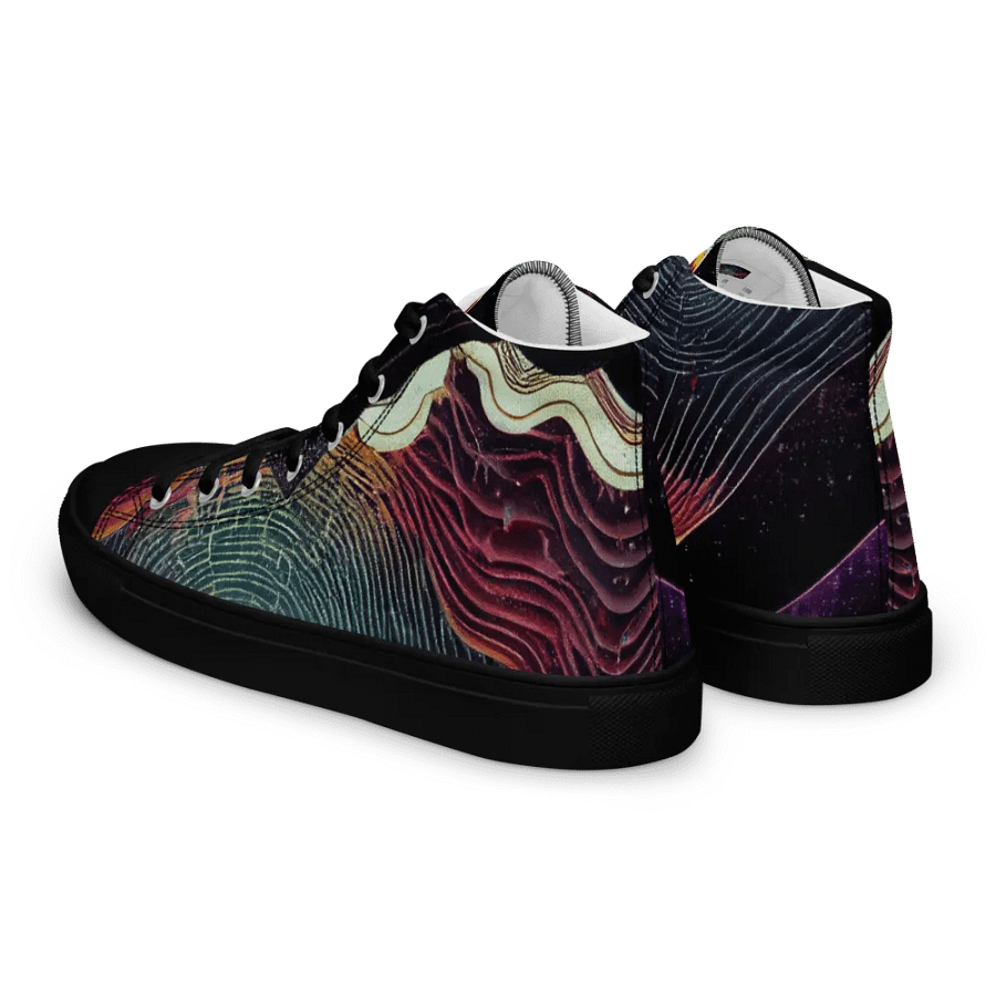 Cosmic Wave Men's premium canvas High Tops product image (5)
