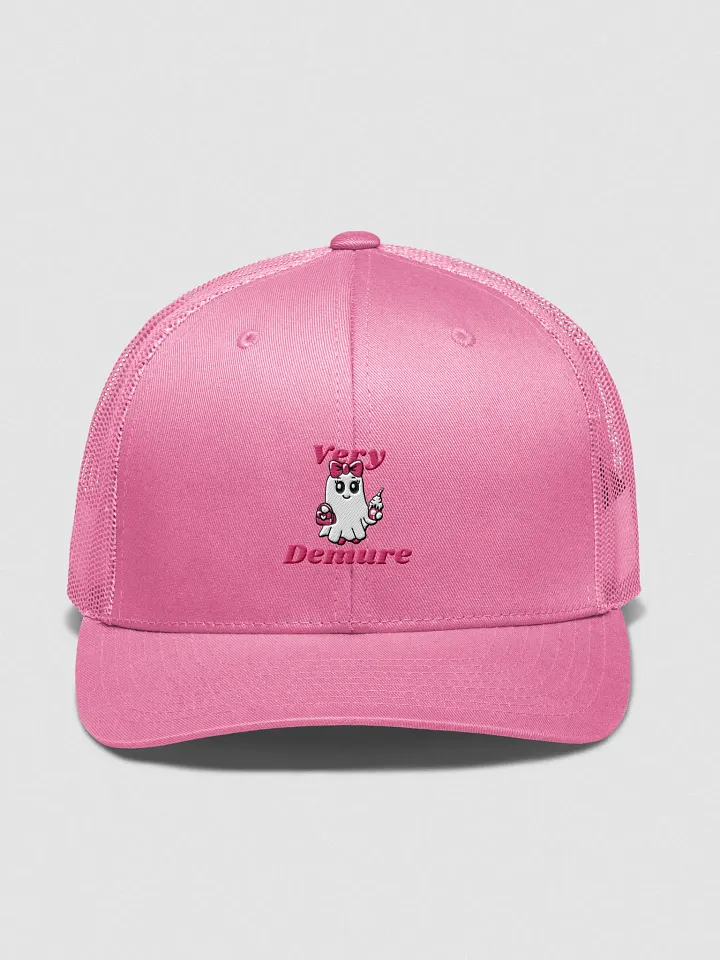 Very Demure Cute Ghost Embroidered Retro Trucker Hat product image (1)