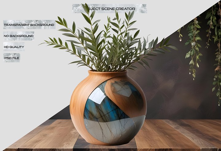Celestial Grace – Boho Chic Vase PNG product image (2)