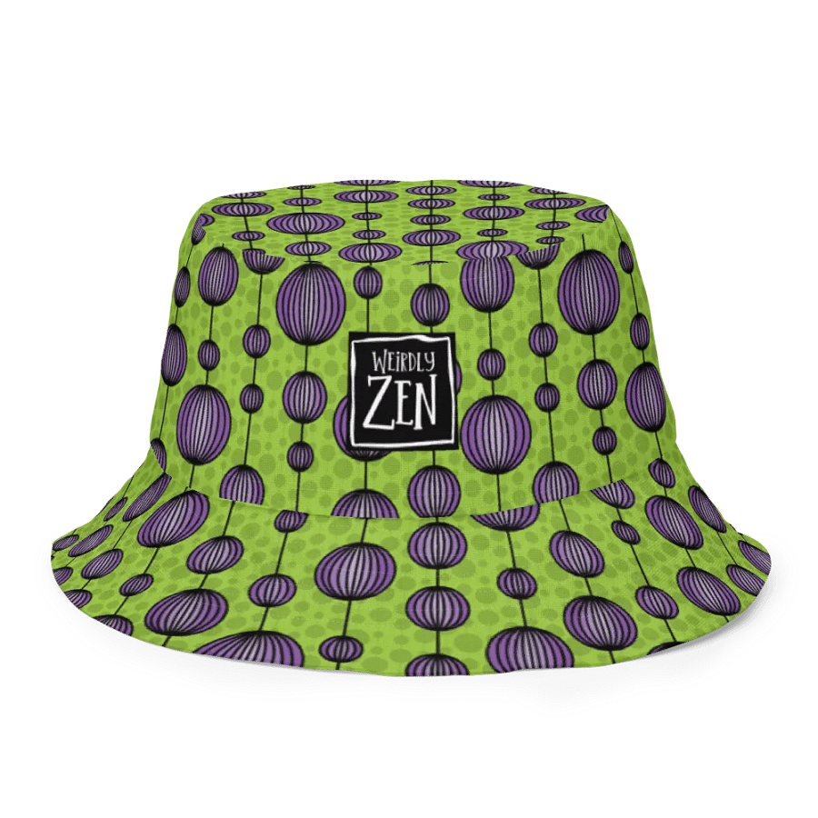 Weirdly Zen Reversible Bucket Hat - Purple and Green Abstract product image (2)