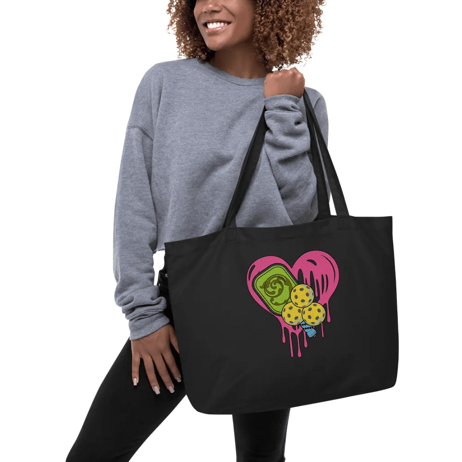 Heart Pickleball Heartfelt Eco-Chic Tote Bag product image (3)