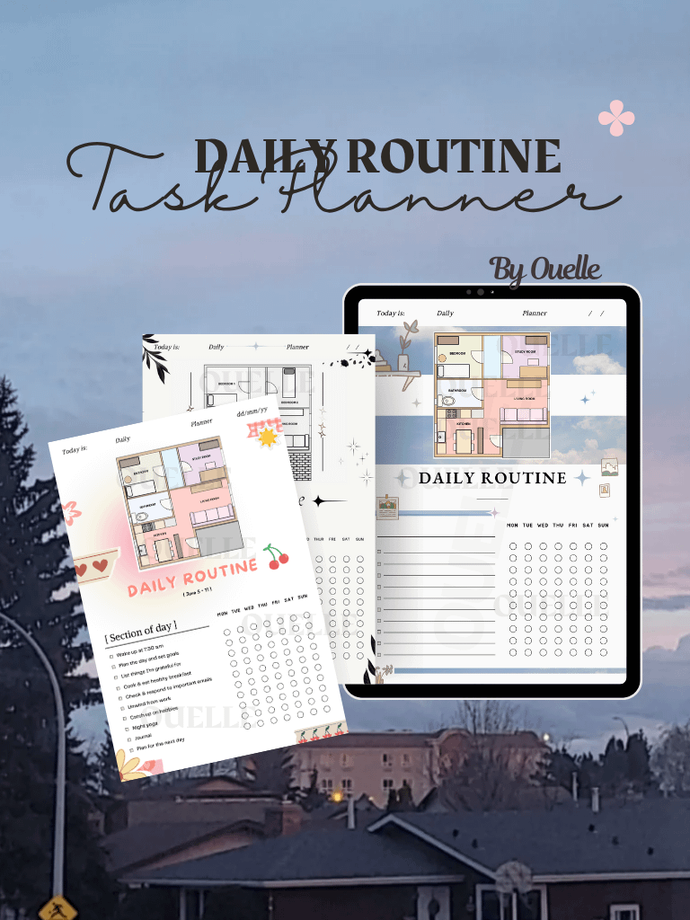 Petals style - Routine Blueprint: Automate Your Habits - Daily Task Planner (PDF & Template) product image (4)