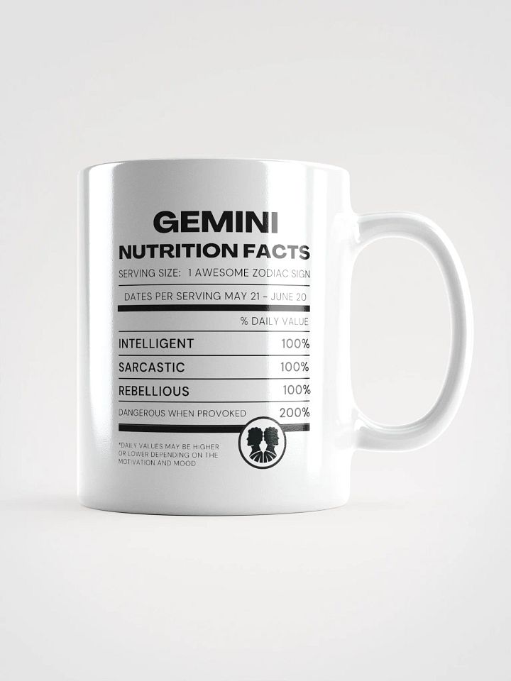 Gemini Nutrition Facts Mug product image (2)