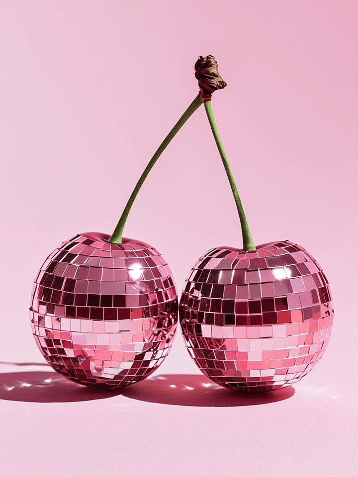 Cherry Disco Ball Framed Matte Poster product image (1)