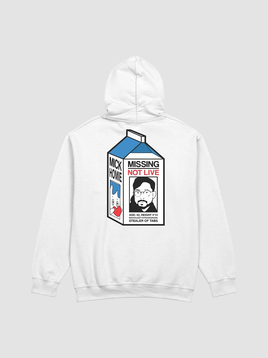 MISSING NOT LIVE HOODIE (WHITE) product image (2)