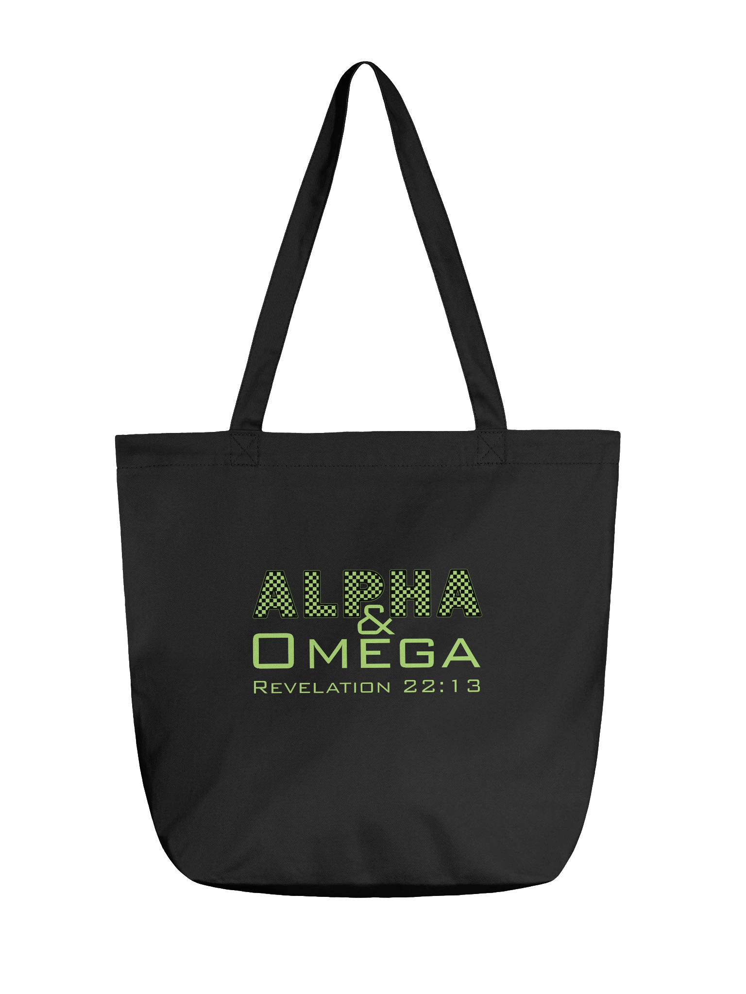 Alpha & Omega Christian Eco Tote Bag | Faith-Inspired Reusable Bag | Jesus Christ Bible Verse Tote for Believer product image (2)