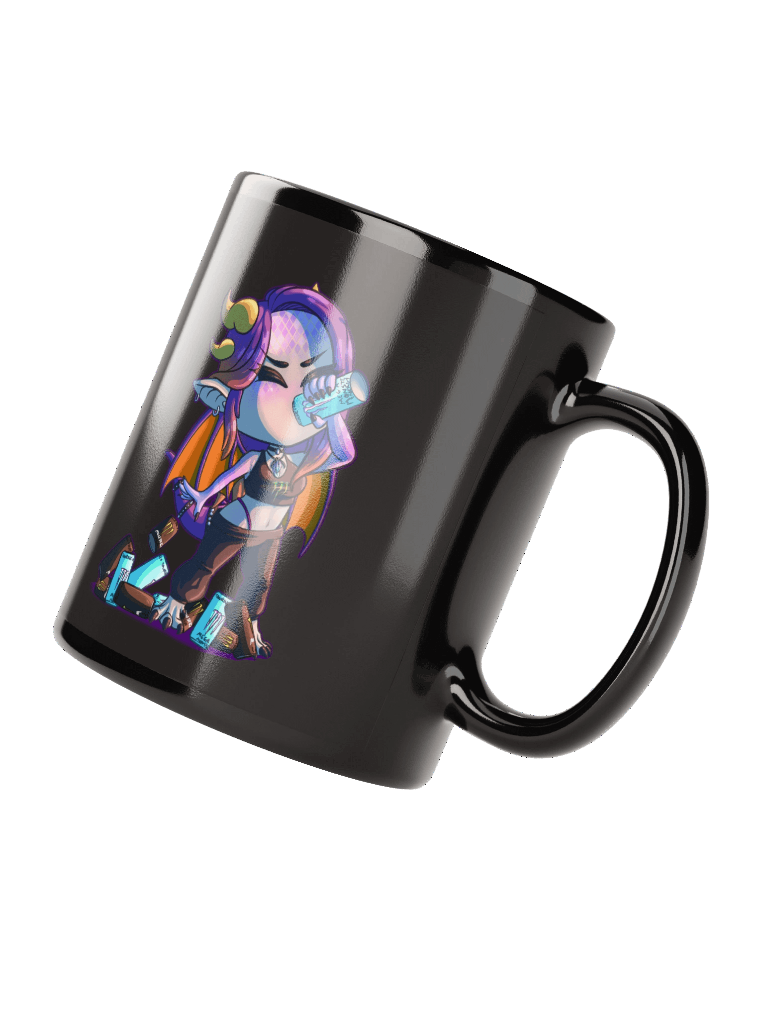 Dracthyr Monsta Addict Black Mug! product image (2)