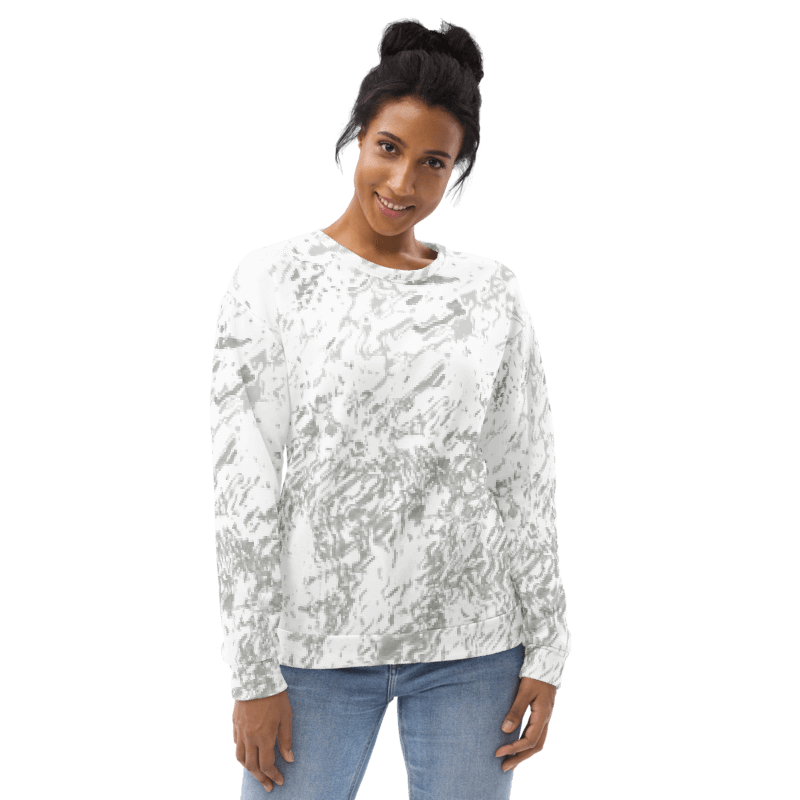 Abstract Pale Marble Effect Design Unisex All Over Print Sweatshirt product image (2)