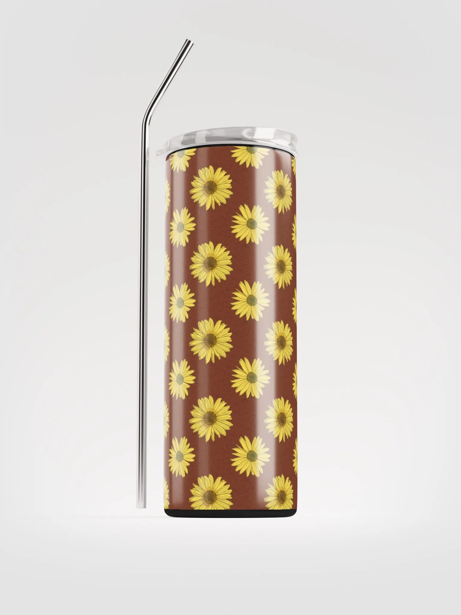 “Helianthus Sunflower Polka Dot” 20-ounce Stainless Steel Tumbler with Straw product image (8)