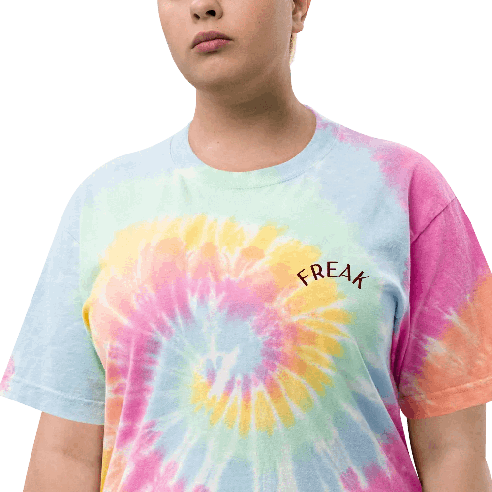 FREAK (Sherbet Pastel) - Oversized Tie-Dye T-Shirt product image (9)