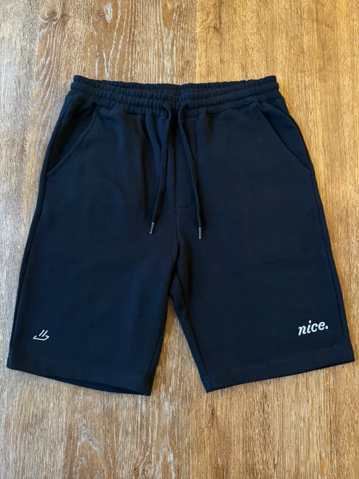 Nice. Embroidered Sweatshorts (Black) product image (1)