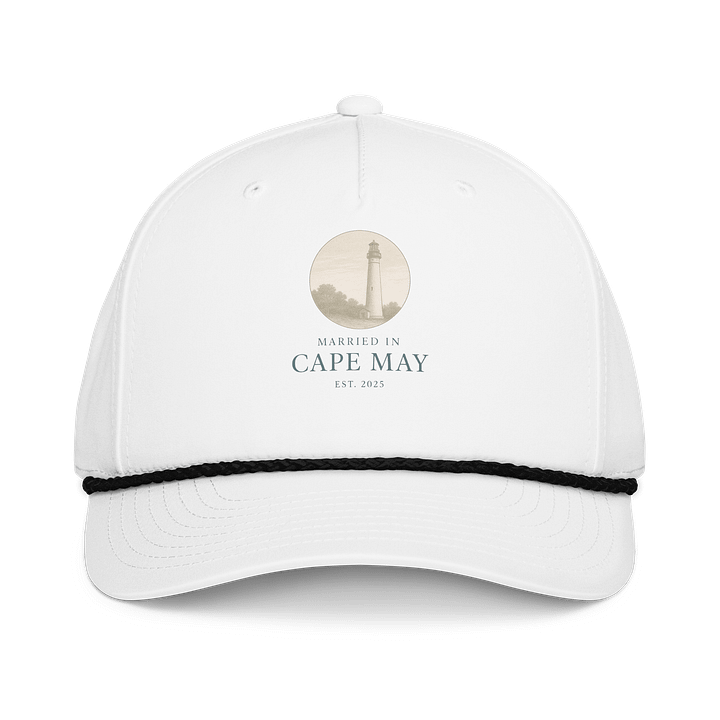 Cape May NJ 2025 5-Panel Classic Rope Wedding Cap product image (2)