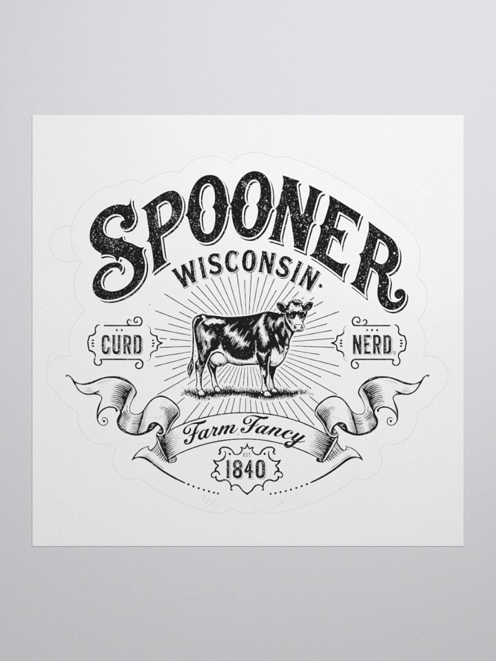 Vintage Wisconsin Curd Nerd Kiss Cut Stickers product image (2)