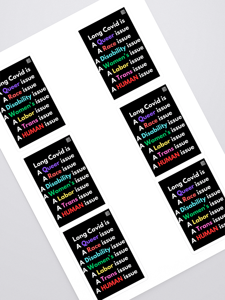 Long Covid Is sticker 6 pack product image (1)