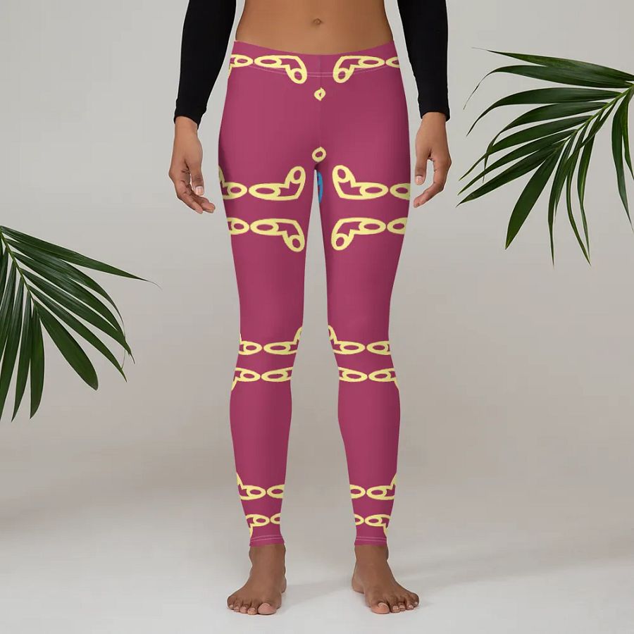 Customizable Chic: Maroon All-Over Print Leggings product image (3)