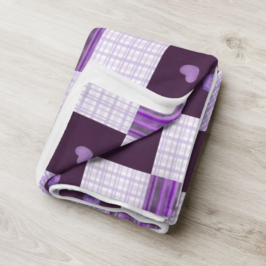 Tranquil Purple Patchwork: Custom Throw Blanket product image (9)
