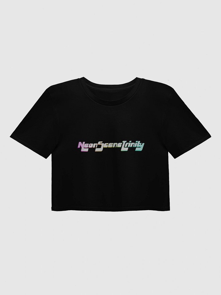 Neon Scene Trinity Logo Crop Top (Black) product image (1)