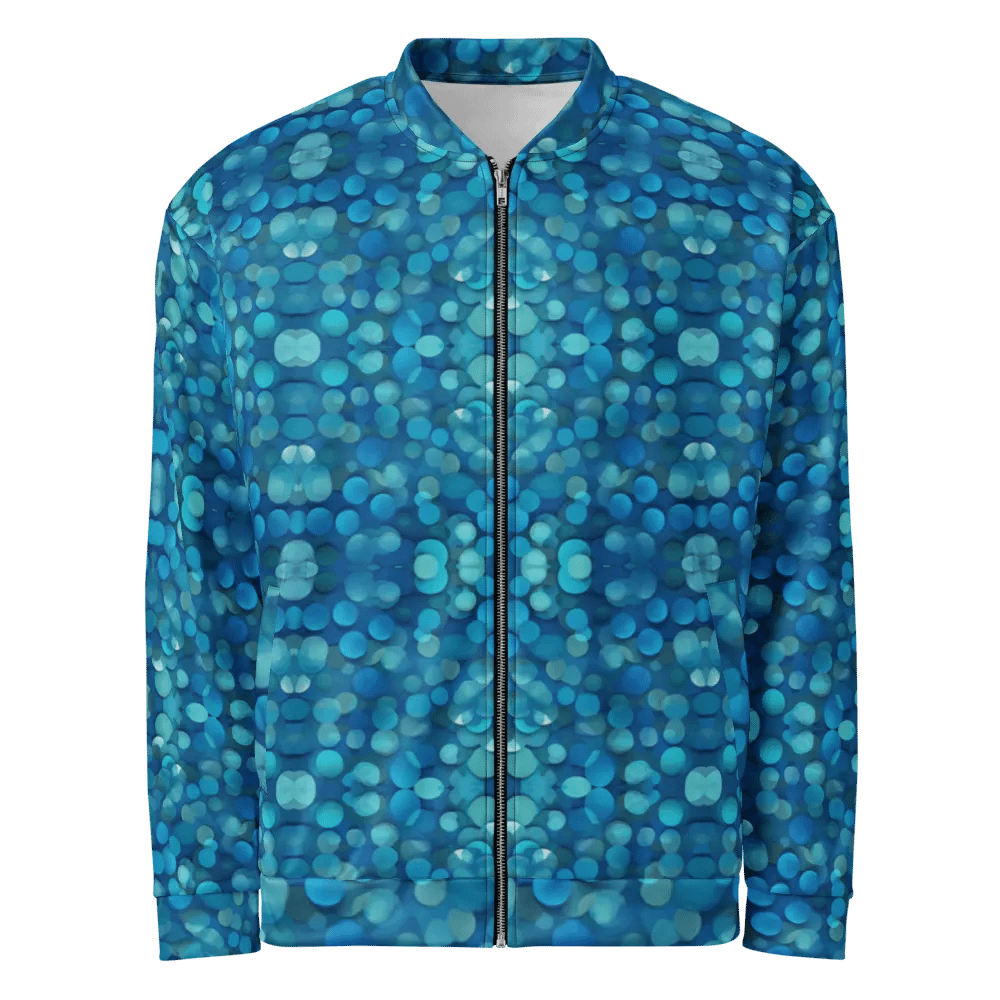 Blue Mosaic Dreams Bomber Jacket product image (6)