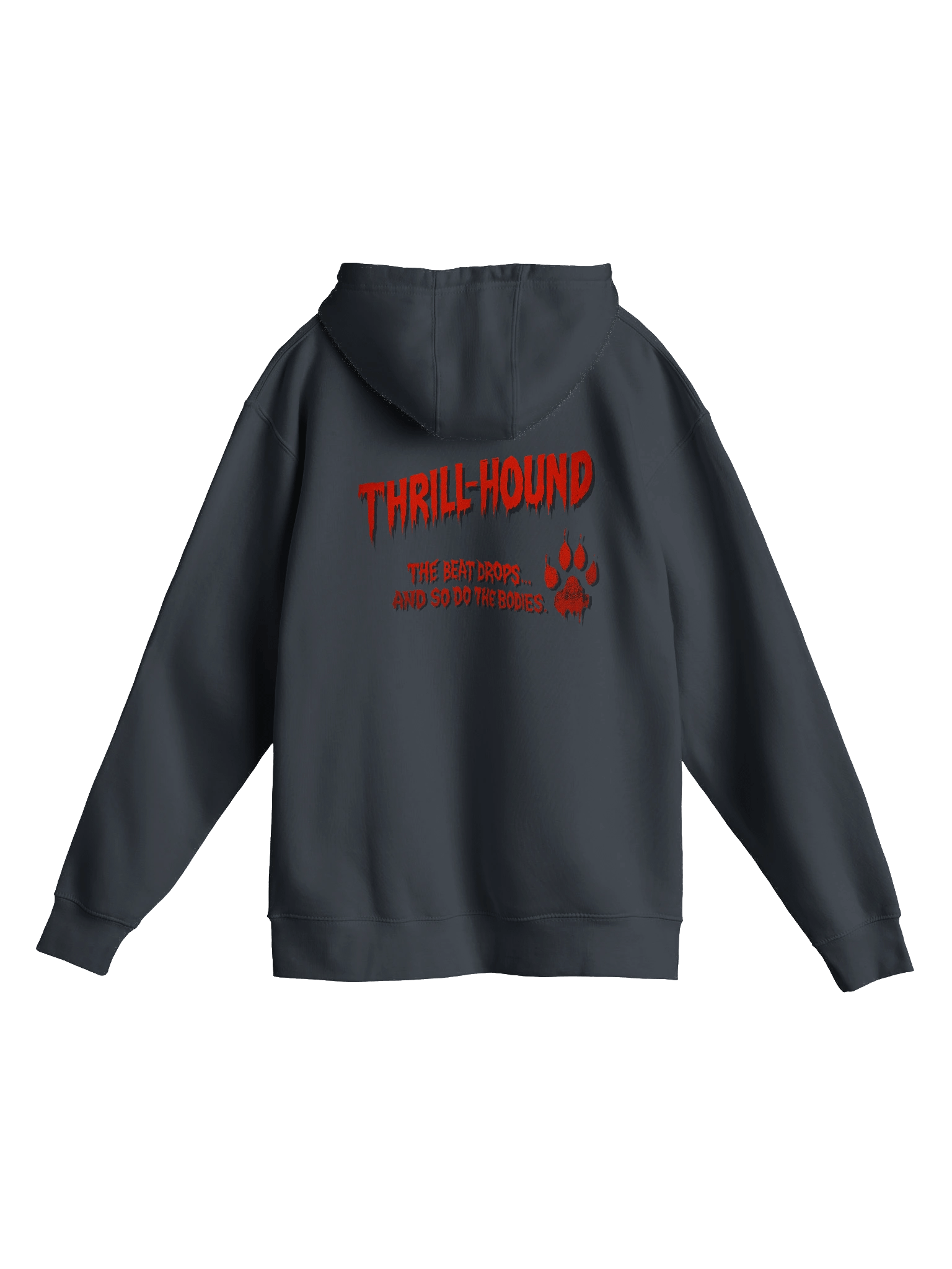 “Thrill-Hound” Hoodie- 80s Classic Horror Mascot Parody- Thriller parody- Vintage Retro 1980's Slasher Inspired Hoodie Sweatshirt product image (2)