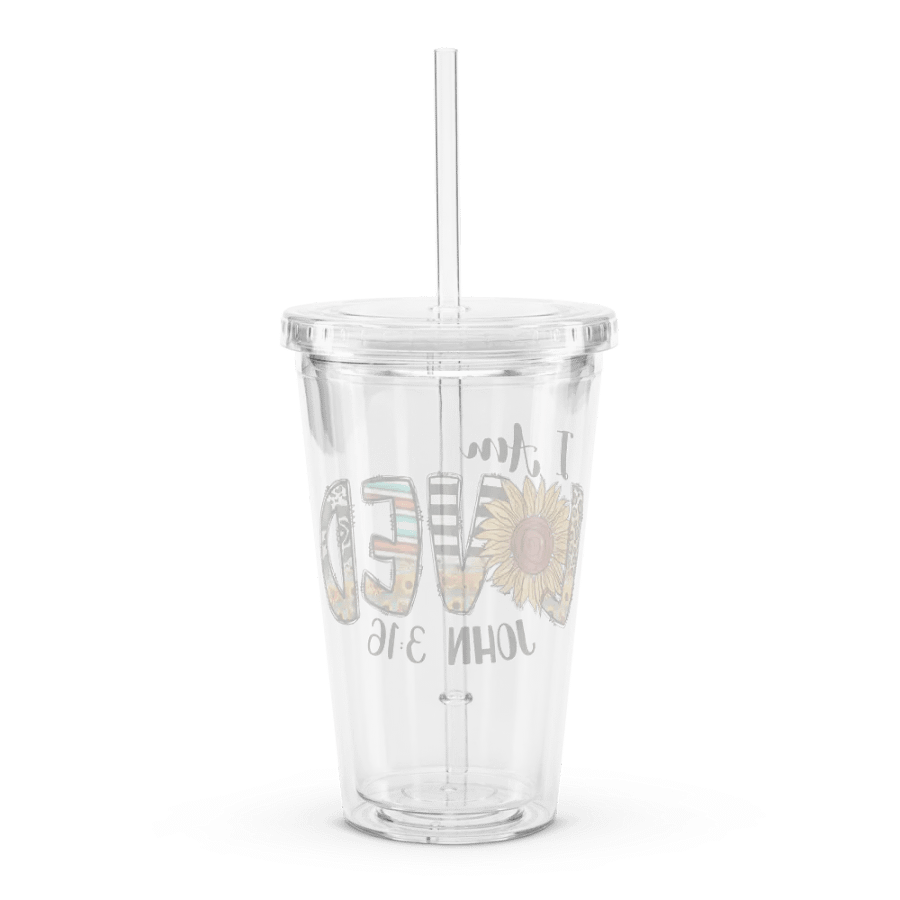 I Am Loved - Double Wall Clear Plastic Tumbler product image (2)